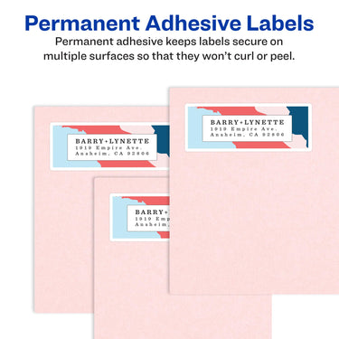 Avery Address Labels with Sure Feed and Easy Peel Technology, Glossy White Labels, 1